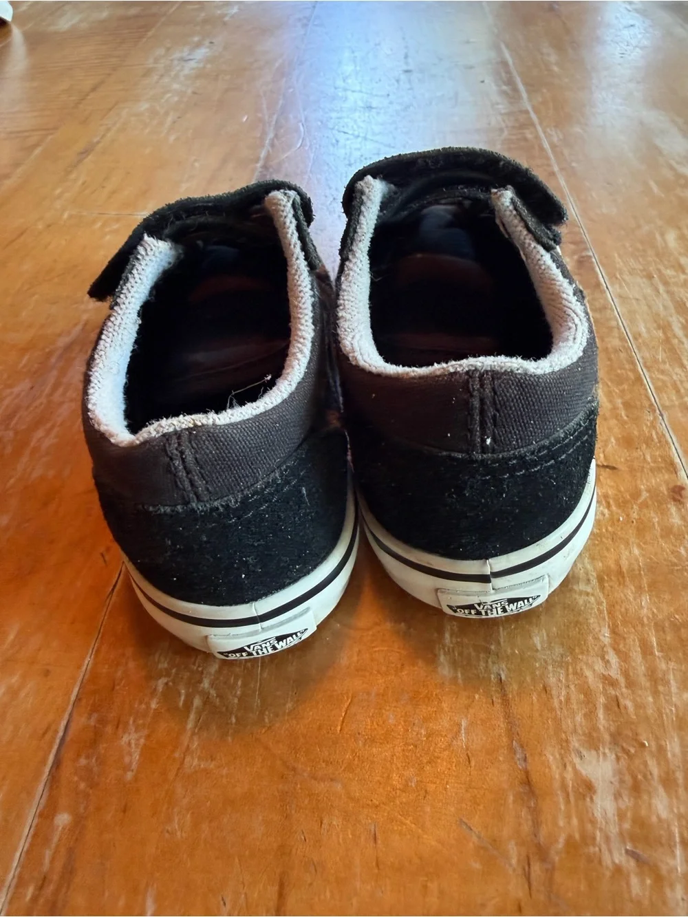 Vans Kids Black Sneakers with Leopard Accent